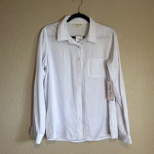 NWT White Men’s Button Down Dress Shirt, Size L